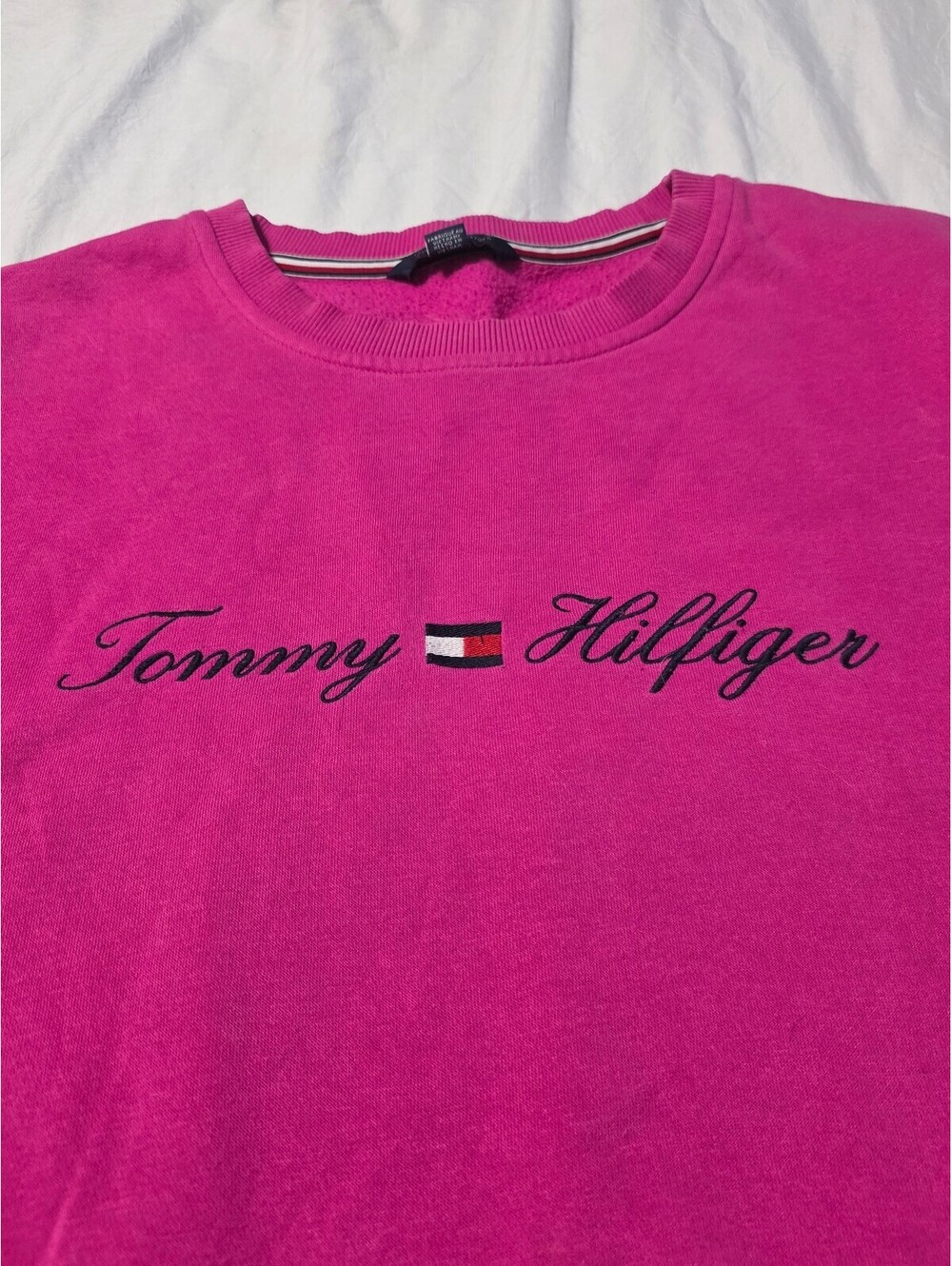 Pink vintage Tommy Hilfiger sweatshirt